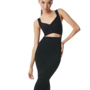 Alice and Olivia LIDIA TWIST FRONT CUT OUT DRESS Size XS